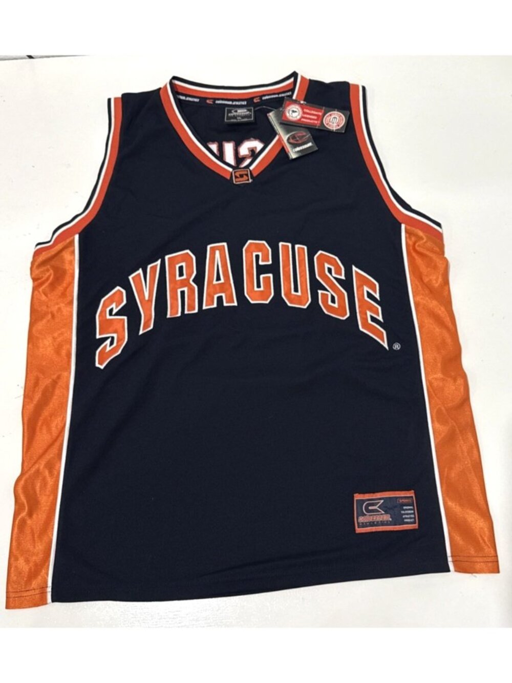 Vintage Syracuse Colosseum NCAA Navy Orange #21 Lawrence Moten Jersey Mens Sz XL